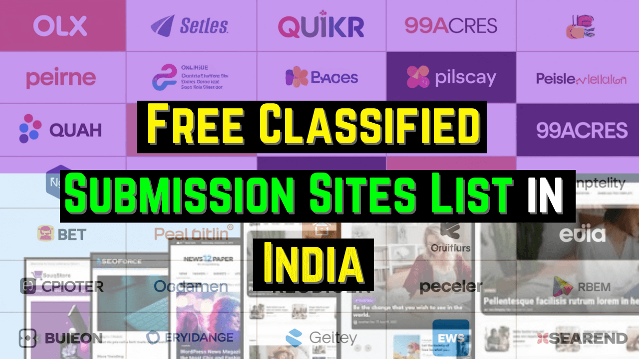 Free Classified Submission Sites List in India